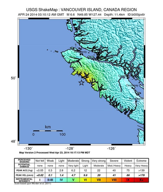 Illustration for article titled Earthquake on Vancouver Island